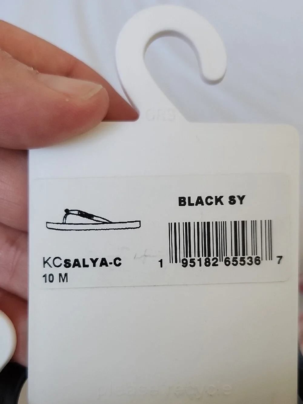 Calvin Klein Salma Women's Logo Flip Flop Sandals Black Size 10 NWT